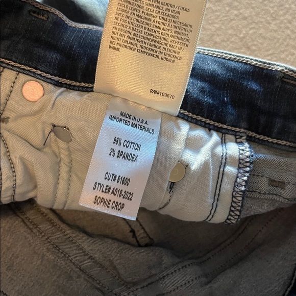 Agolde Sophie Crop Raw Hem Skinny Denim Jeans- 30 - Picture 9 of 13